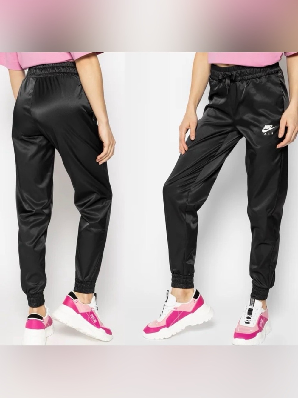 Nike Air Black Jogger Sweatpants with White Air Logo